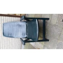 4 verstelbare tuinstoelen groen
