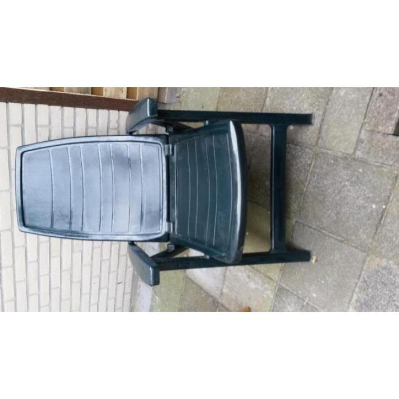 4 verstelbare tuinstoelen groen