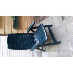 4 verstelbare tuinstoelen groen
