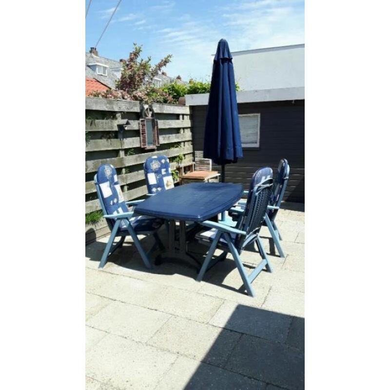 Blauwe tuinset