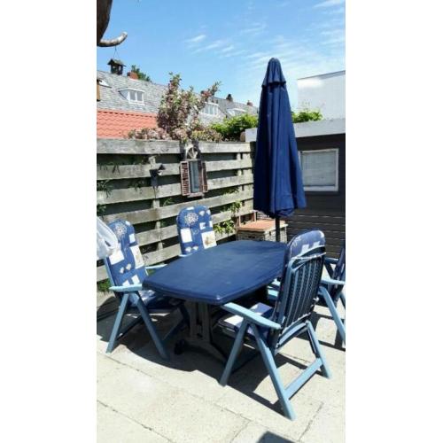 Blauwe tuinset