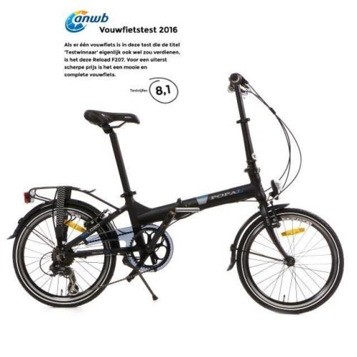 Popal Vouwfiets Reload F207 6/Speed Zwart 20inch