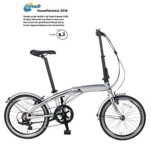 Popal Vouwfiets Subway F209 6/Speed Zilver 20inch