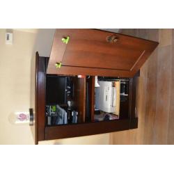 Massief eiken computer/tv kast
