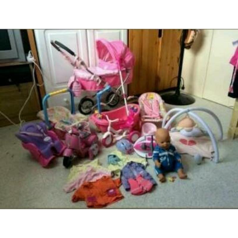 babyborn pop en toebehoren en kinderwagen