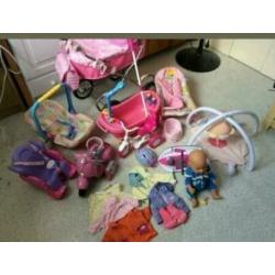 babyborn pop en toebehoren en kinderwagen