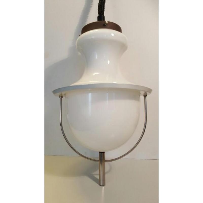 Stijlvolle vintage hanglamp vol stijl - glas - chroom