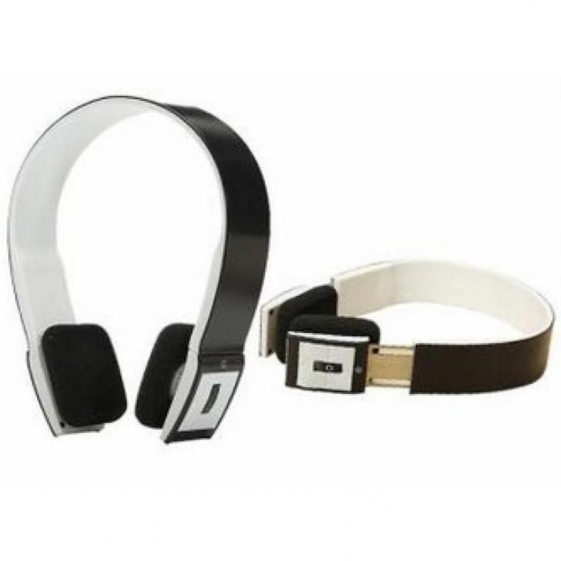Bluetooth stereo koptelefoon met microfoon (wit)