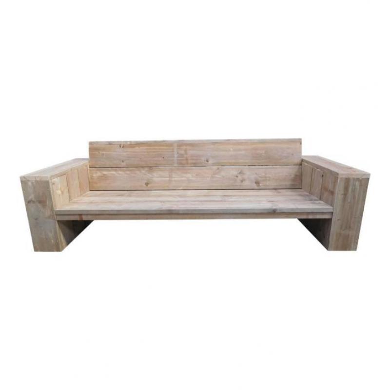 GOEDKOPE loungebank, lounge bank steigerhout GRATIS LEVERING