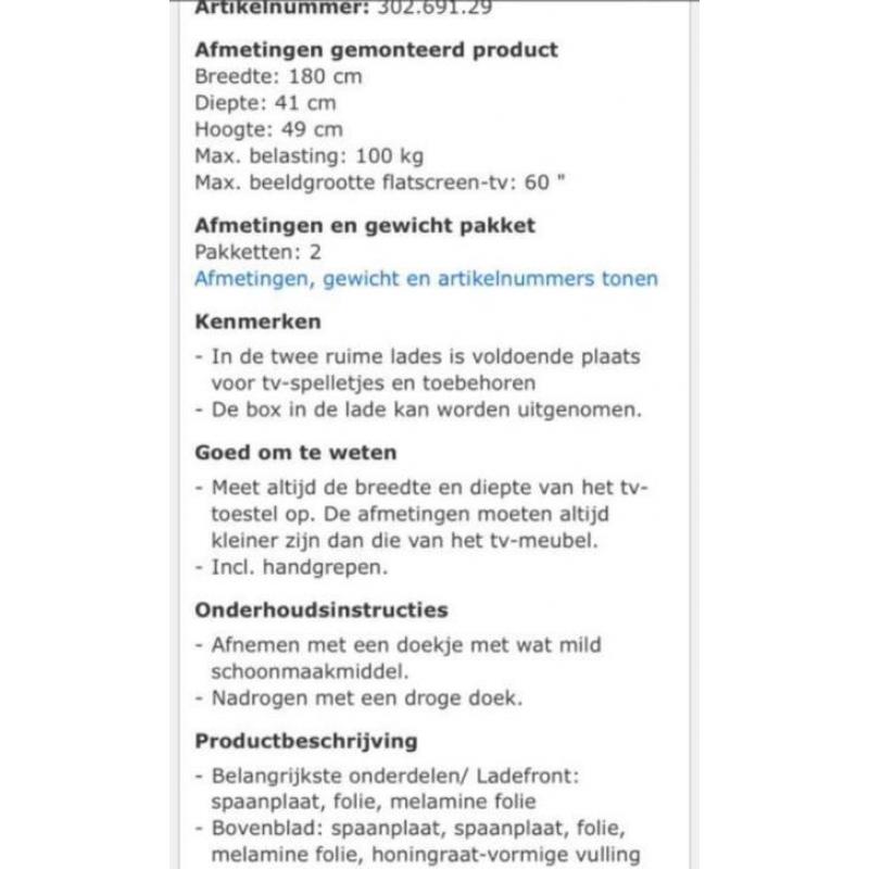 Besta Beurs Ikea tv/meubel kast