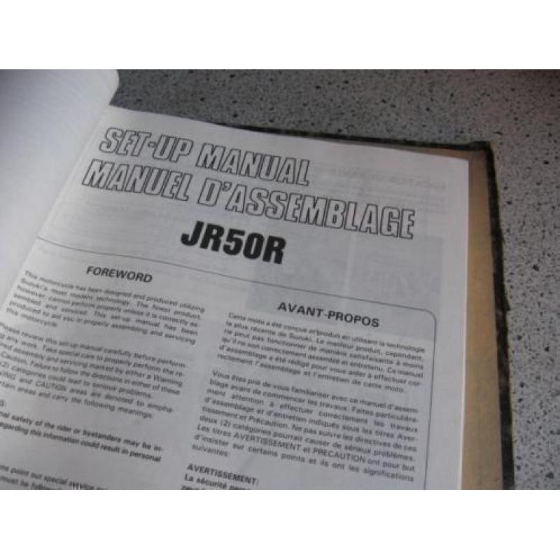 Suzuki Supplement map set-up manual voor verschillende type`