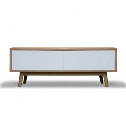 Tv-meubel retro vintage eiken wit Stan 1,2