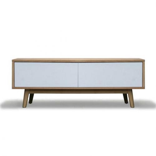 Tv-meubel retro vintage eiken wit Stan 1,2