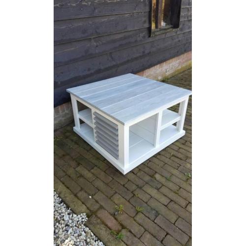 Salontafel met shutters White Wash