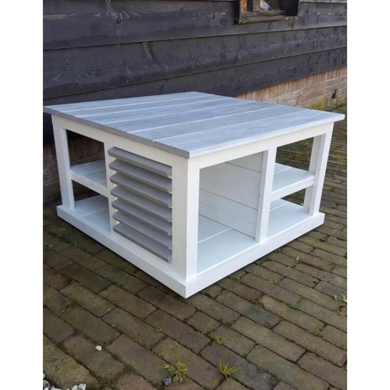 Salontafel met shutters White Wash