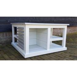 Salontafel met shutters White Wash