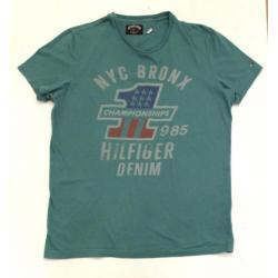 Hilfiger denim groen t-shirt maat M (53/67)