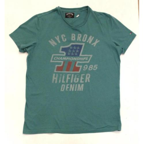 Hilfiger denim groen t-shirt maat M (53/67)