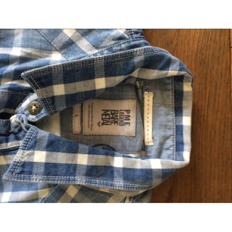 Pme legend blouse blauw blok