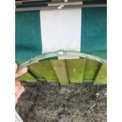 Markies groen/creme 250cm