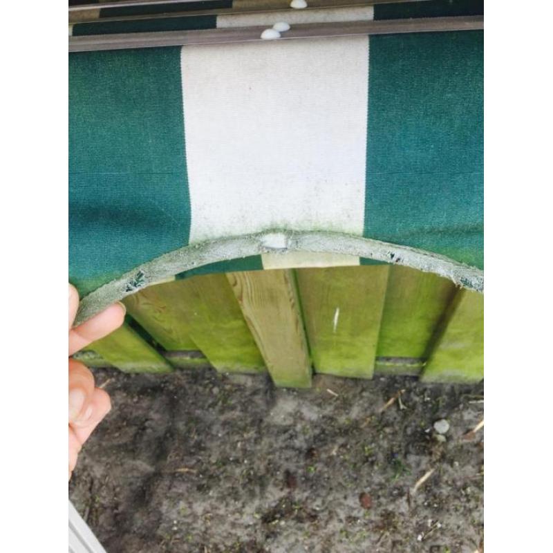 Markies groen/creme 250cm