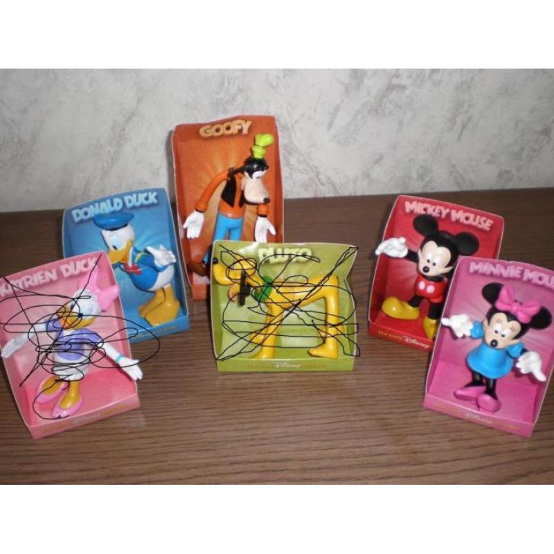 Disney poppetjes DONALD, MICKEY ,MINNIE,GOOFY