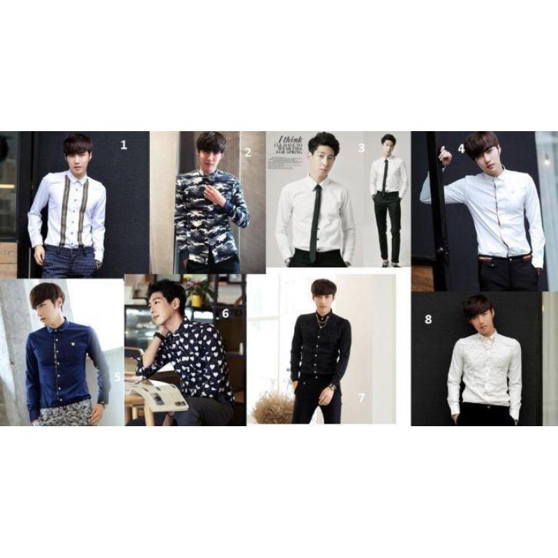 Heren Overhemden Korea Kpop K Fashion