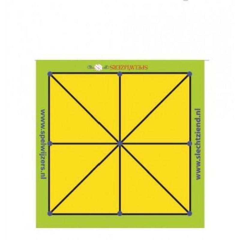 Spelzeil MTI 40 x 40 cm + 4 stenen wit