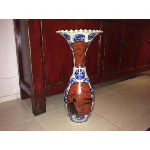 Antieke Japans Japanse Arita Imari kraag vaas ca 1880