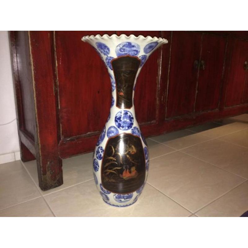 Antieke Japans Japanse Arita Imari kraag vaas ca 1880