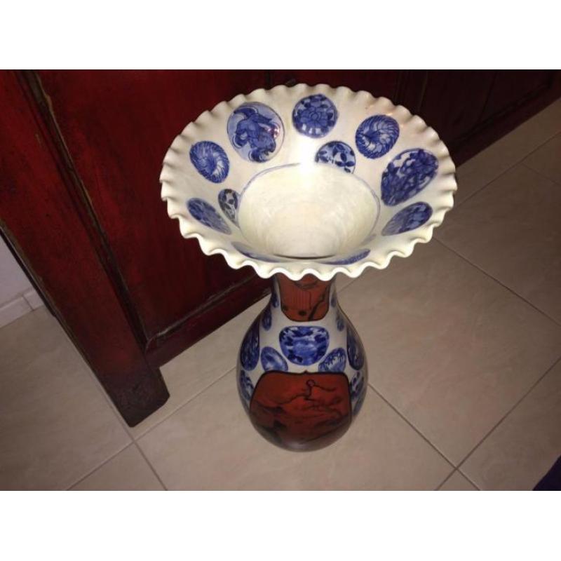 Antieke Japans Japanse Arita Imari kraag vaas ca 1880