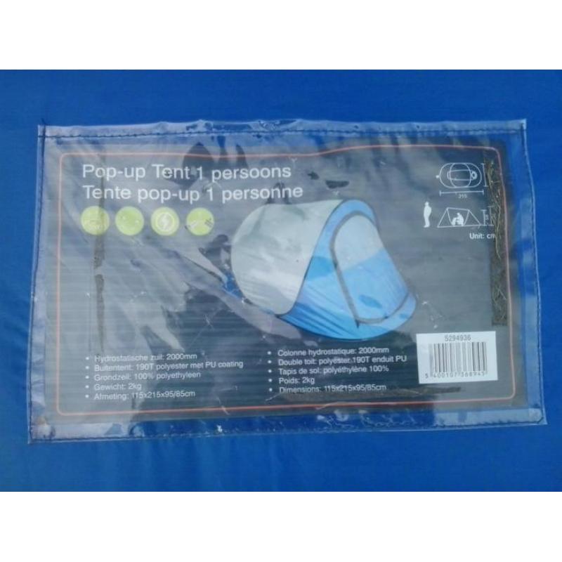 pop up tent werp tent 1 en 2 persoons festivaltent