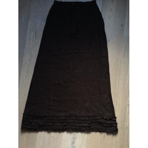 Max & Co bruine, linnen maxi rok