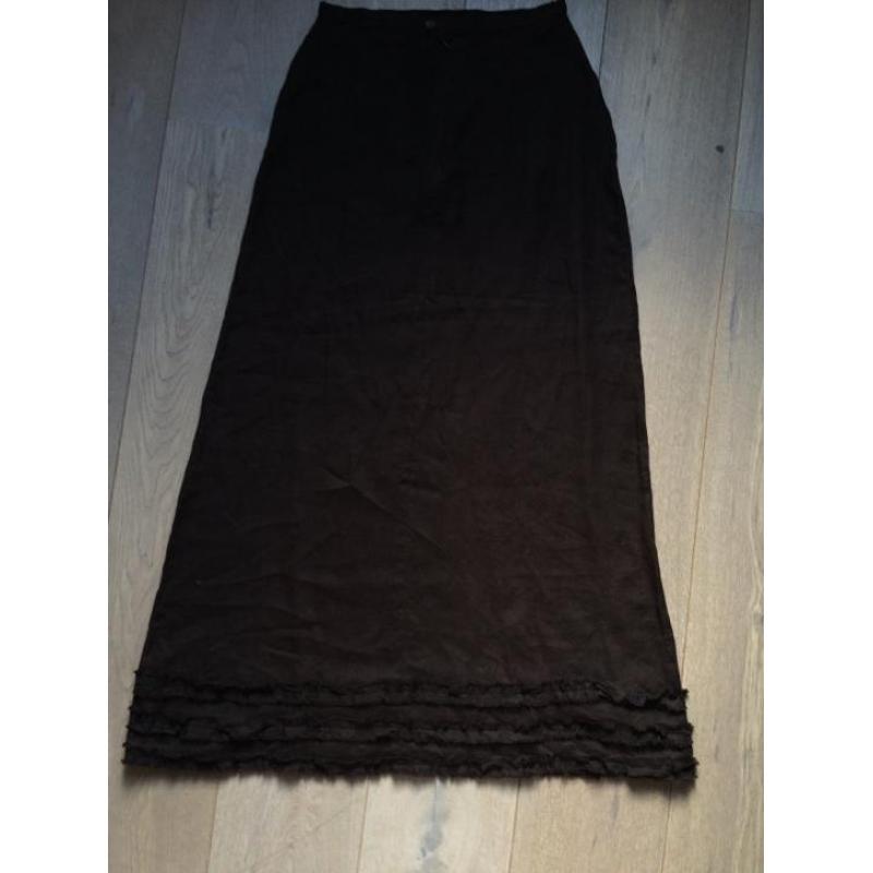 Max & Co bruine, linnen maxi rok