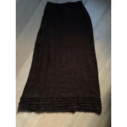 Max & Co bruine, linnen maxi rok