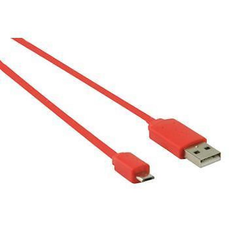 USB 2.0 adapterkabel A Male - Micro B Male 1,00 m rood