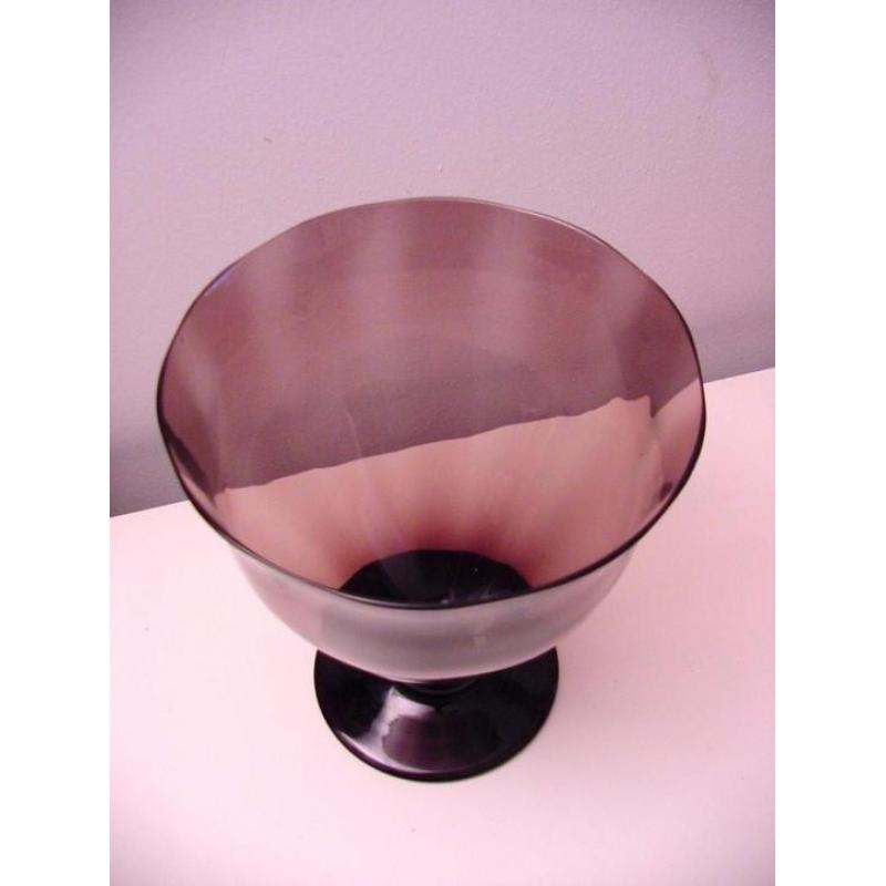 Art deco paars kristallen glazen vaas