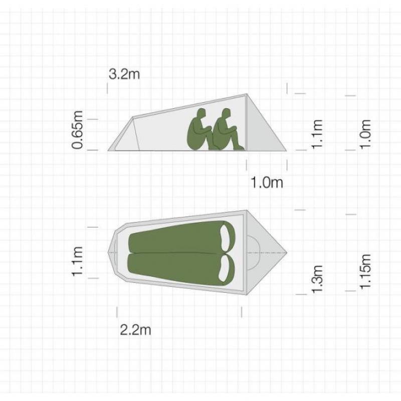 EXPED SPICA 2 PERS. TREKKERS TENT 2016 ongebruikt