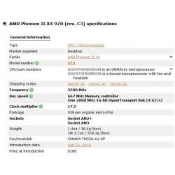 AMD Phenom II X4 970 3.5 Ghz quad