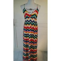 Trendy Smile Ibiza Style Vrolijke LANGE ZOMERJURK M 38/40