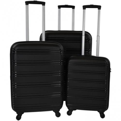Travelz Kofferset 4-wiel TSA zwart 3-delige set NU 139,00 .