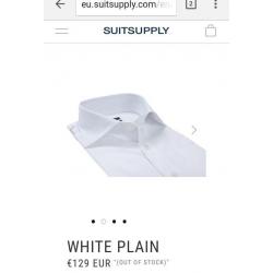NIEUW: 2x SuitSupply shirt 43 overhemd Red Line Suit Supply