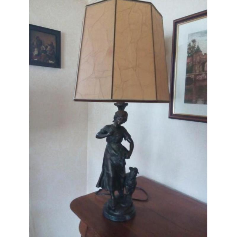 Set bronzen schemerlampen met merkje