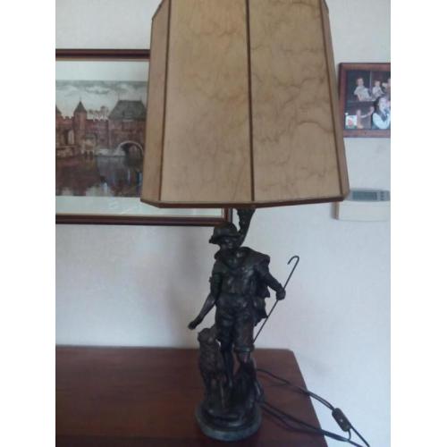Set bronzen schemerlampen met merkje