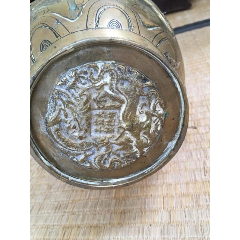 Koperen chinese vaas, antiek