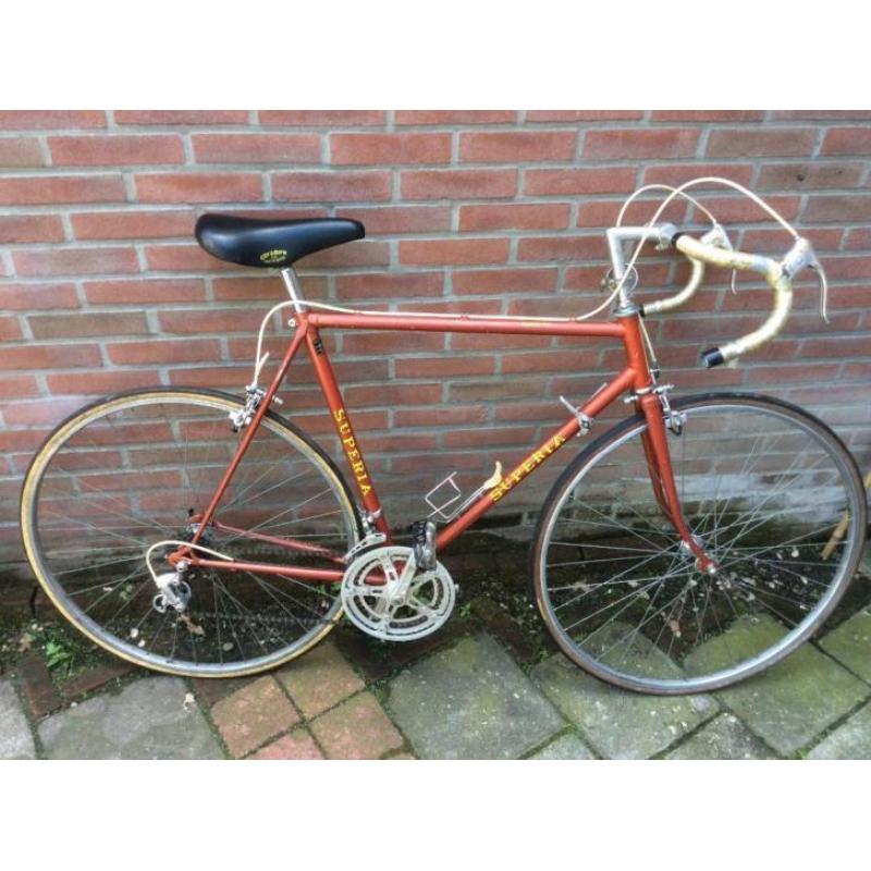 Leuke vintage racefiets Superia, Shimano 600 maat 58 ct