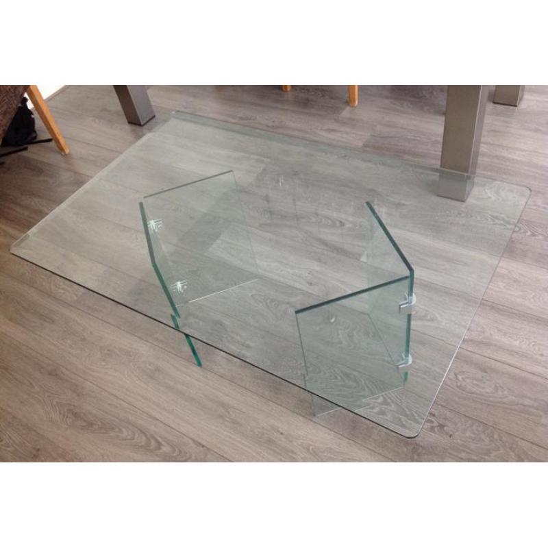 Glazen salontafel