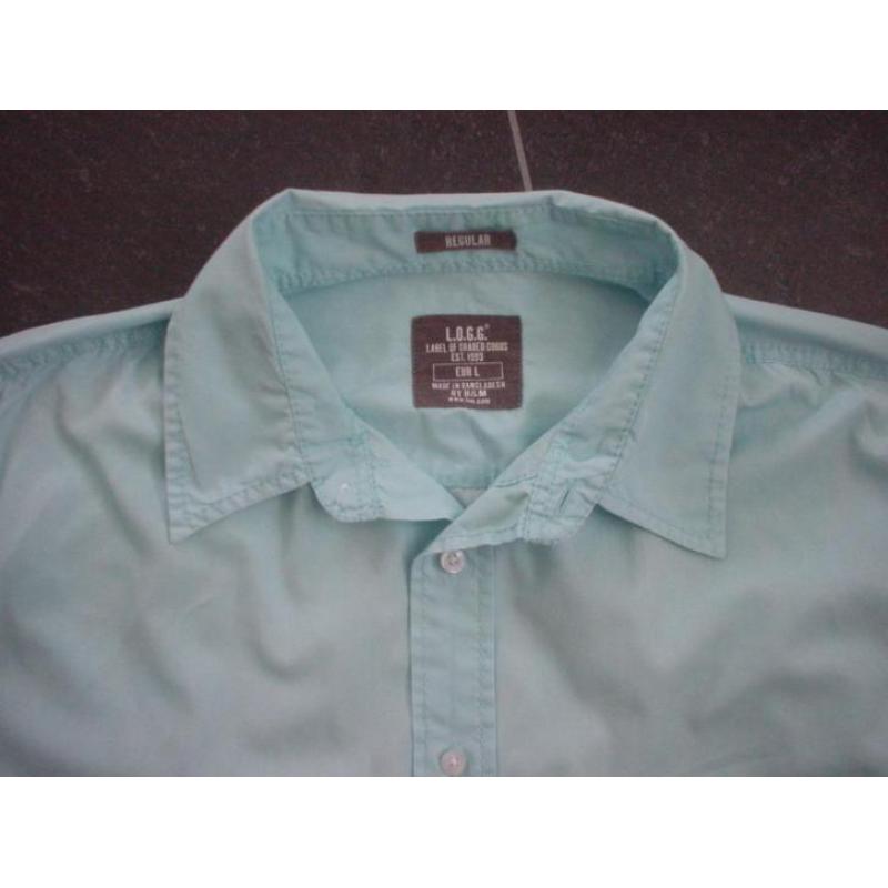Z.G.A.N. Heren overhemd, bloes, blouse maat L van H&M.