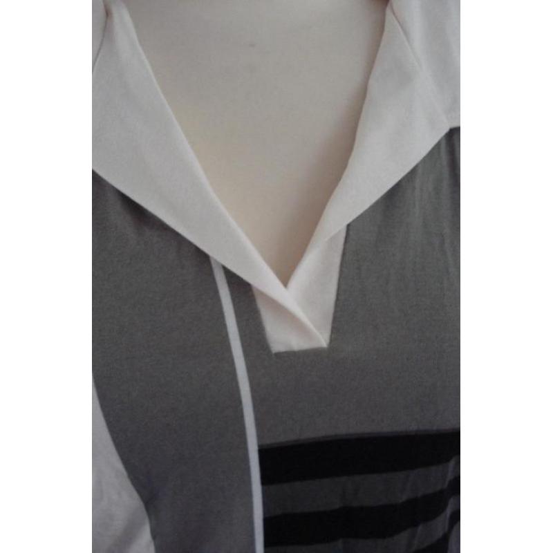 poloshirt beige met print maat 44