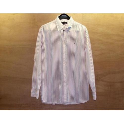 by Just: Tommy Hilfiger, overhemd wit/rood gestreept L